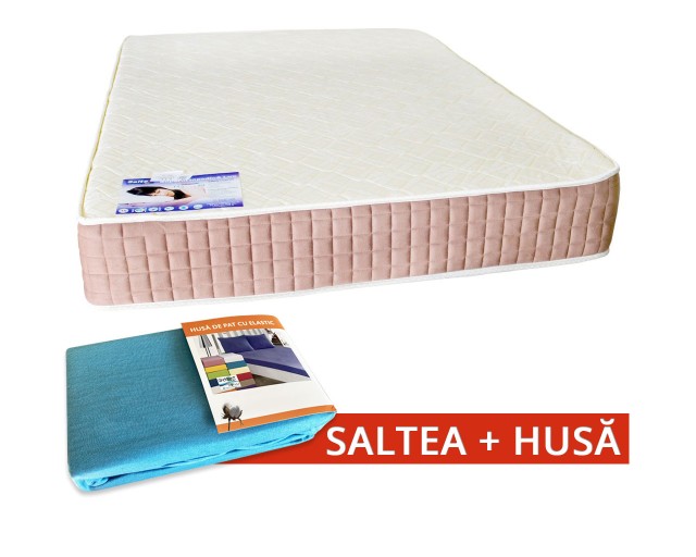 Set Saltea SuperOrtopedica Lux Saltex 1400x2000 + Husa cu elastic